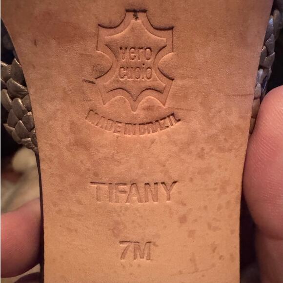 Brighton Braided Mule Slide Kitten heal leather sole W7 vacation weatern - Picture 6 of 6